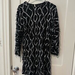 Zara Black and Silver Mini Dress